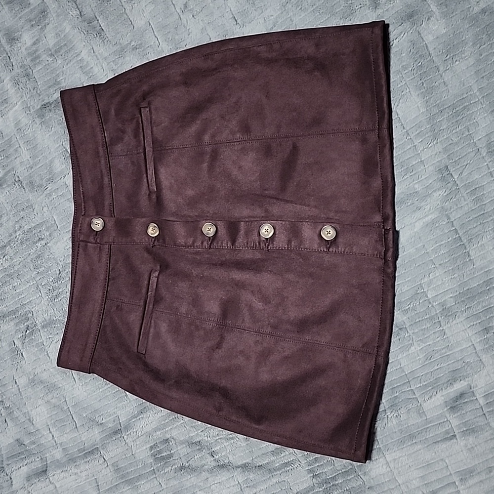 Faux suede skirt